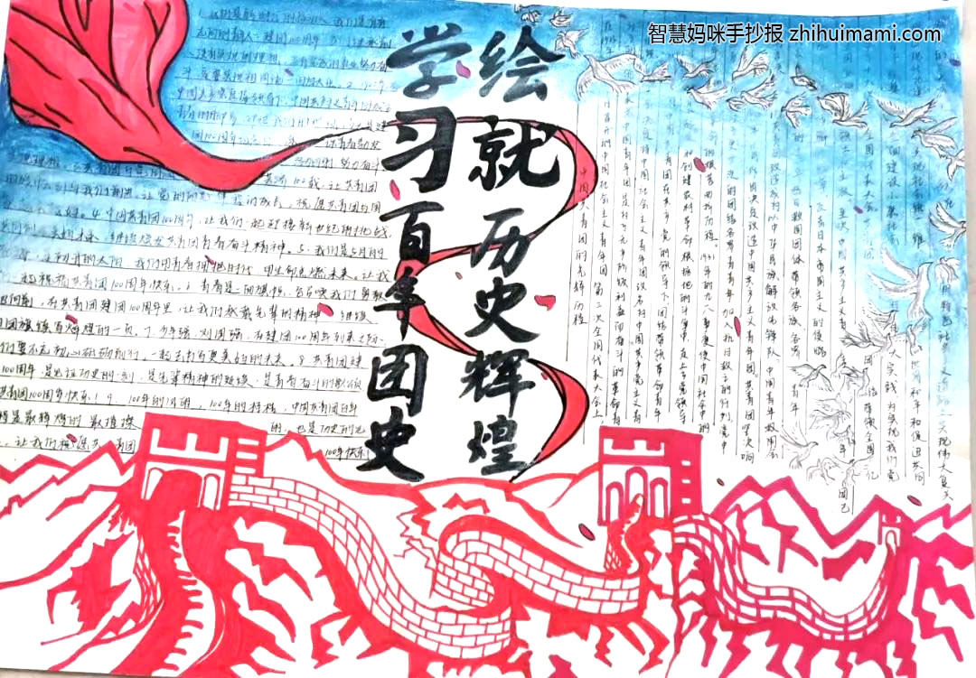 2022建团100周年的手抄报一等奖-图6