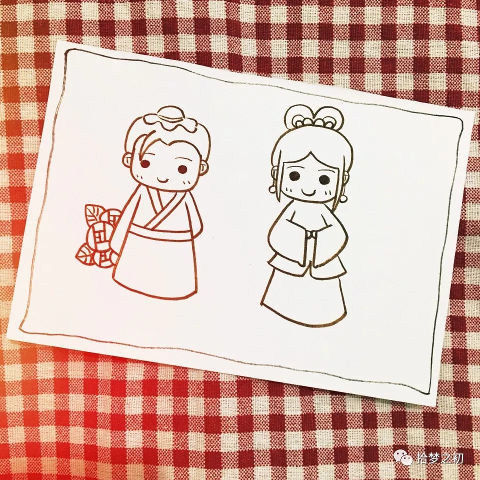 七夕节牛郎织女的简笔画画法-图7