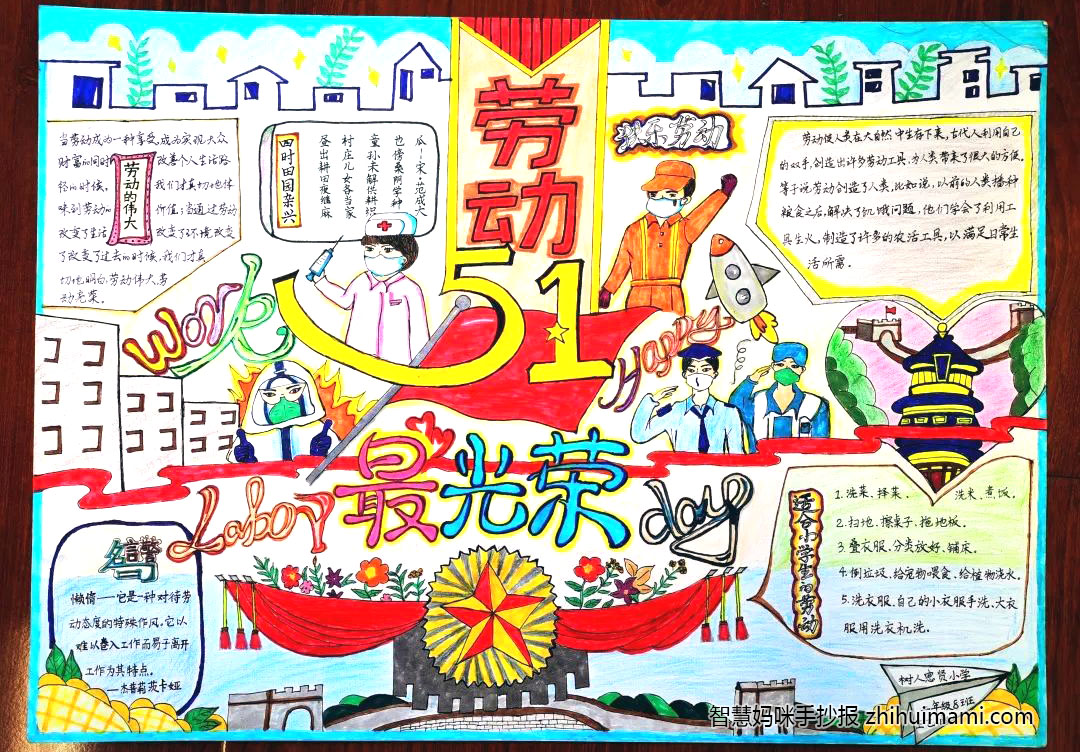 童心向党劳动最美手抄报一等奖（7张）-图1