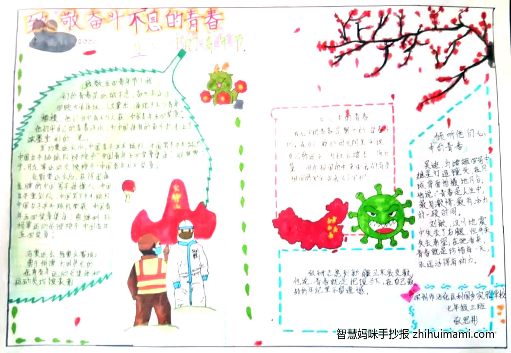 四张5.4青年节手抄报-图2