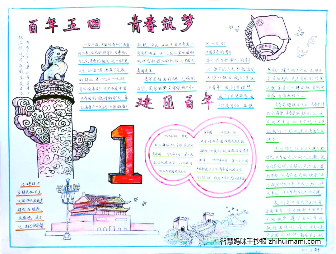 四张5.4青年节手抄报-图4