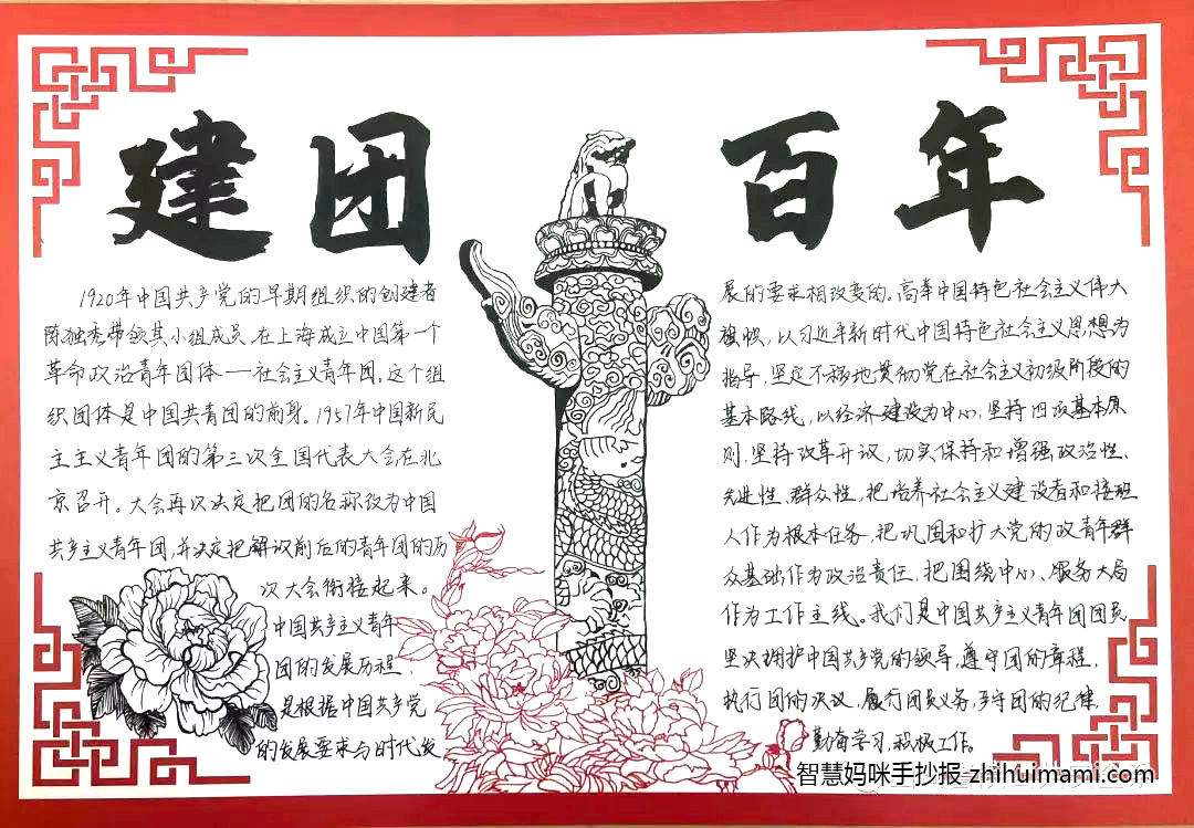 庆祝建团100周年手抄报绘画一等奖（9张）-图6