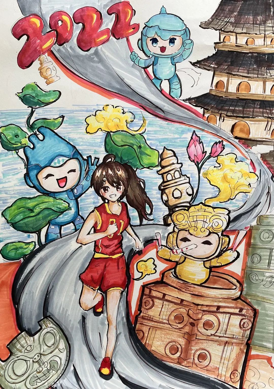 2022杭州亚运会儿童画-图5