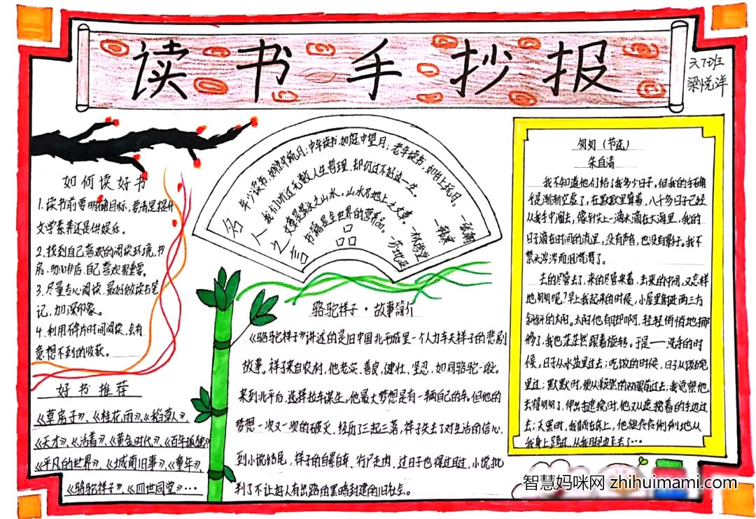 小学生阅读手抄报精选作品11张-图2