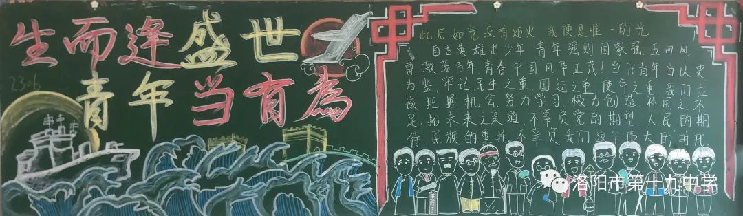 弘扬五四精神黑板报图片（9张）-图1