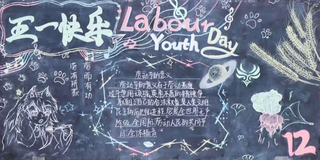 7张漂亮的劳动节黑板报图片-图7