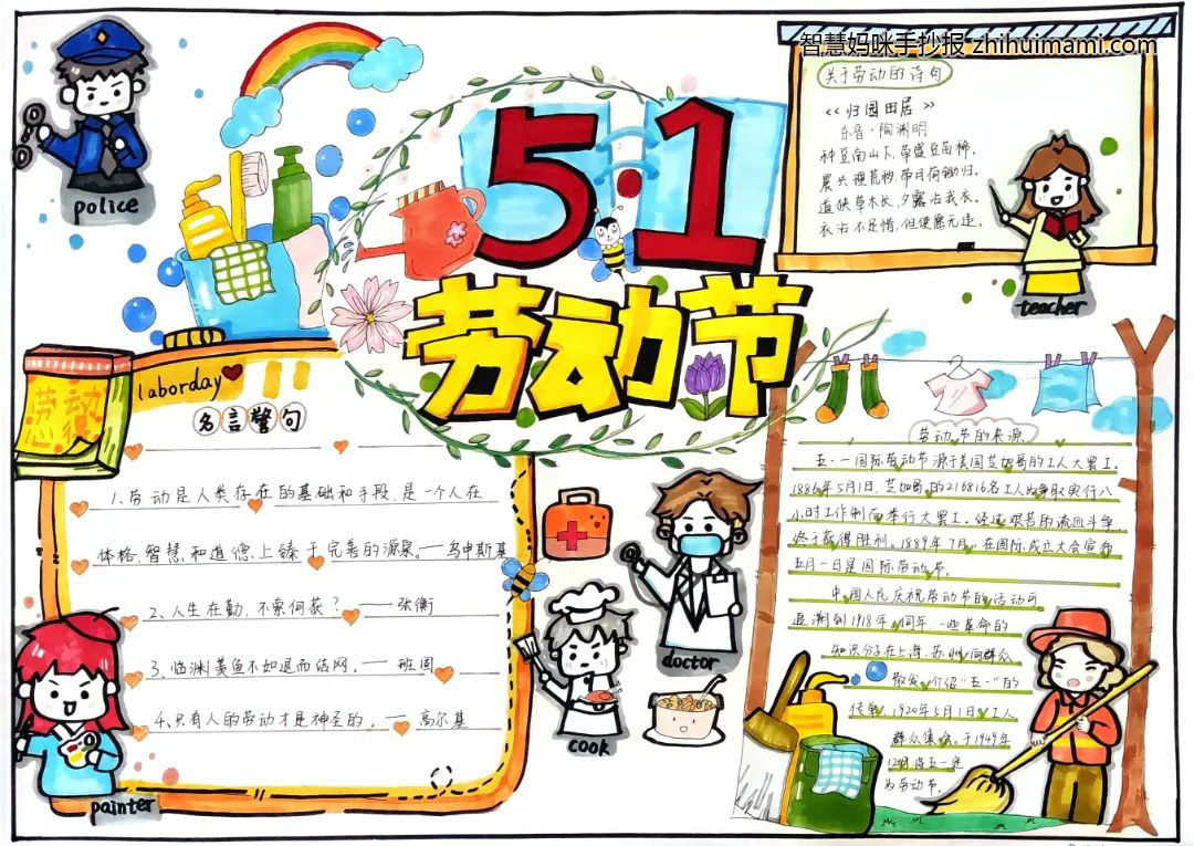 8张关于劳动最光荣的手抄报（一等奖）-图1