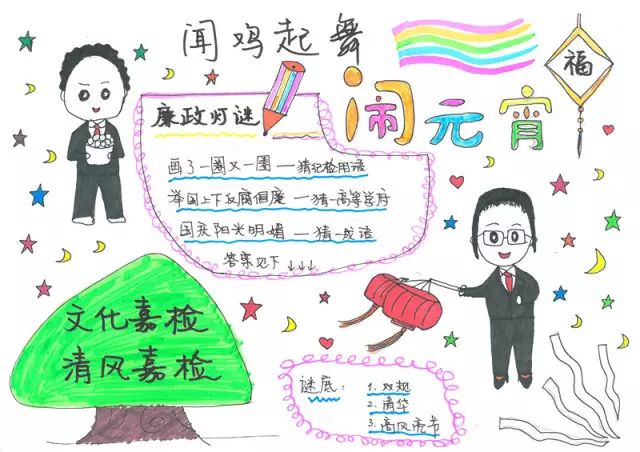 怎么画2020年元宵节的手抄报-图5