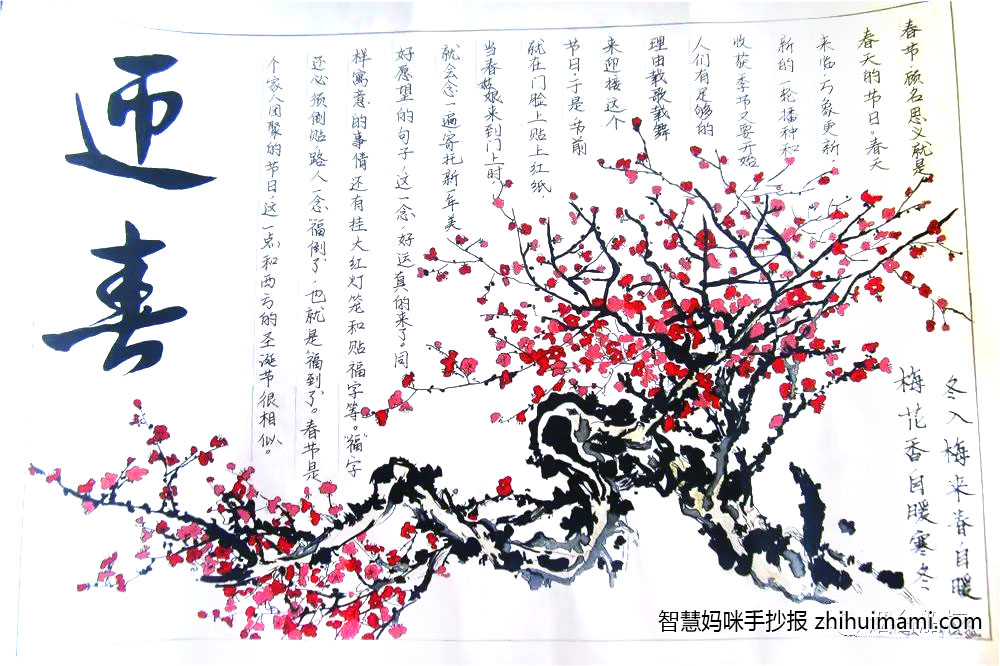 5张春节习俗的手抄报简单漂亮-图2