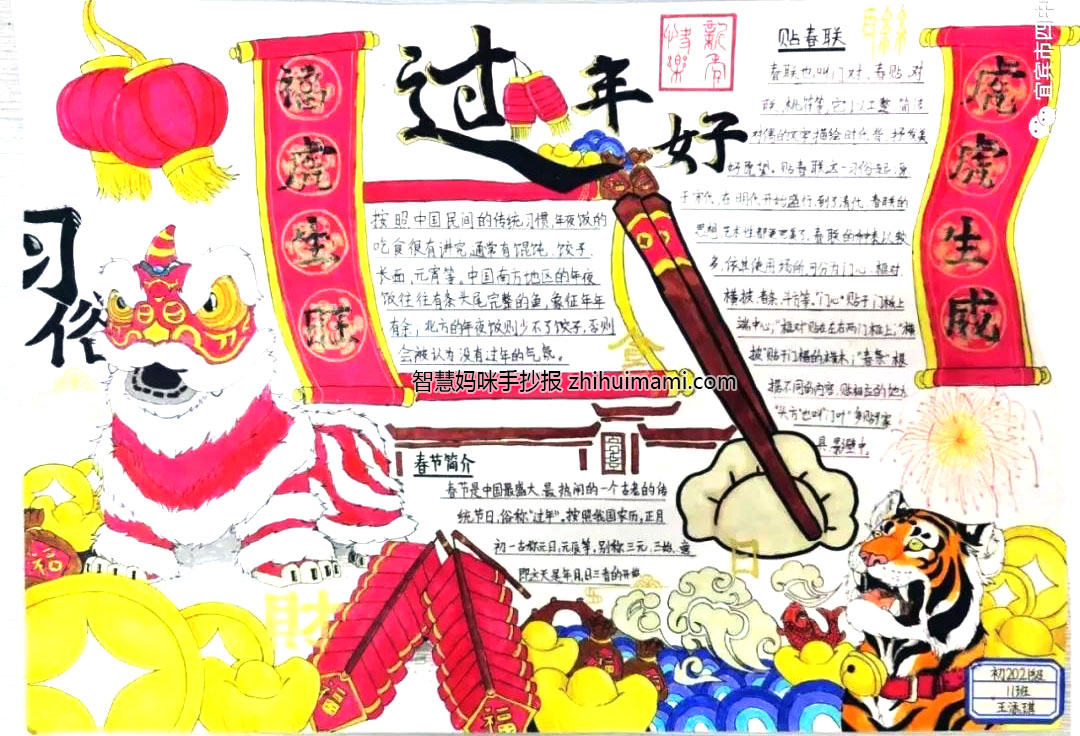 2022年春节的手抄报图片-图4