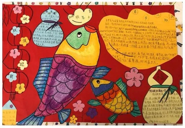 年味春节幸福中国手抄报-图3