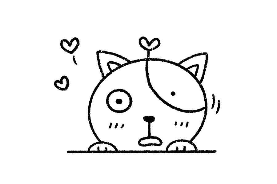 四步画可爱小狗简笔画-图3