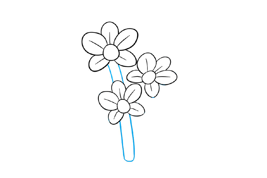 漂亮的水仙花简笔画画法步骤-图4