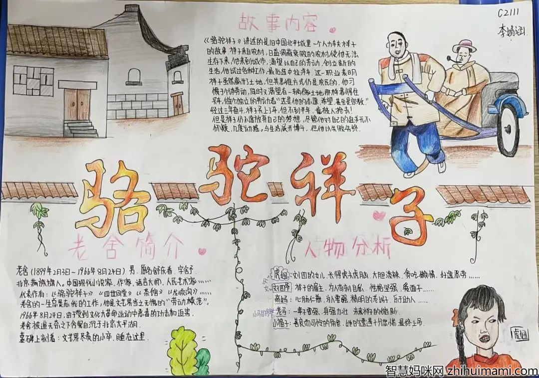 6张关于骆驼祥子的手抄报图片