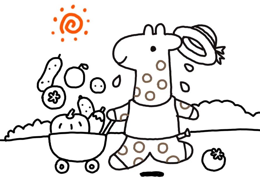 劳动节主题简笔画 去超市买菜-图4