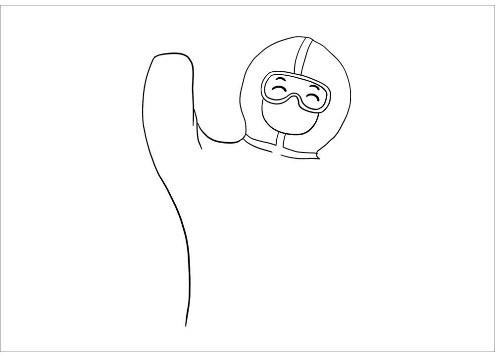 五一劳动节致敬防疫人员简笔画-图4