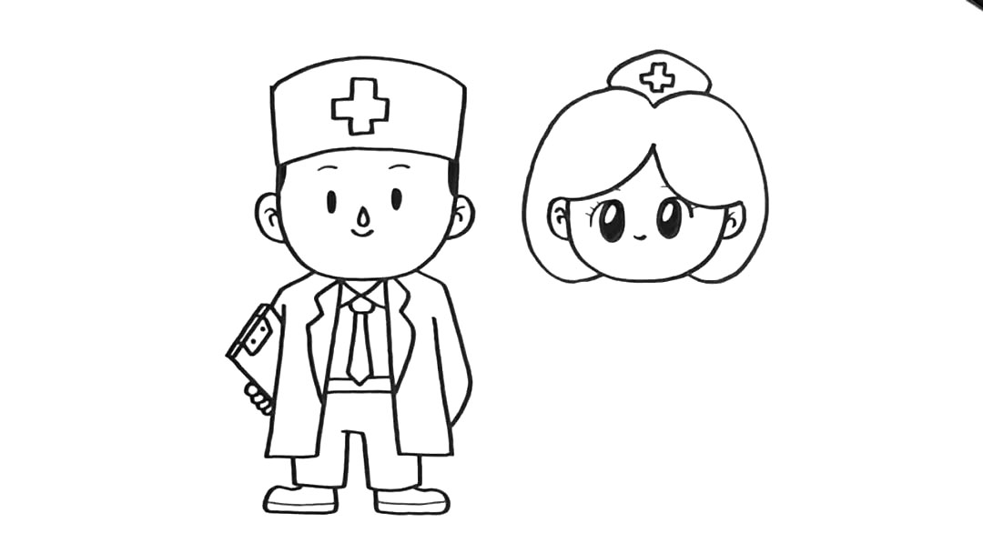 512护士节学画医生和护士-图4