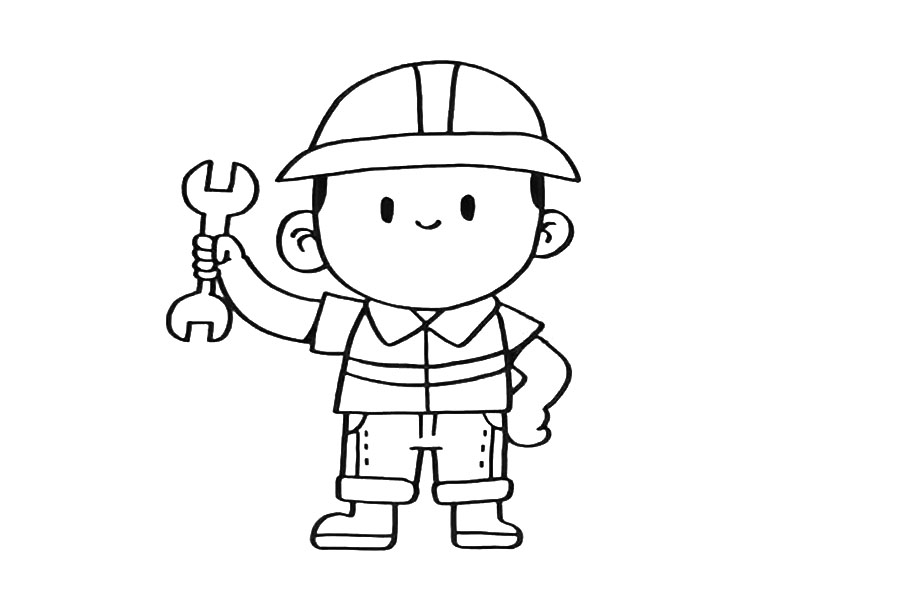 劳动节画个可爱的工人叔叔-图4