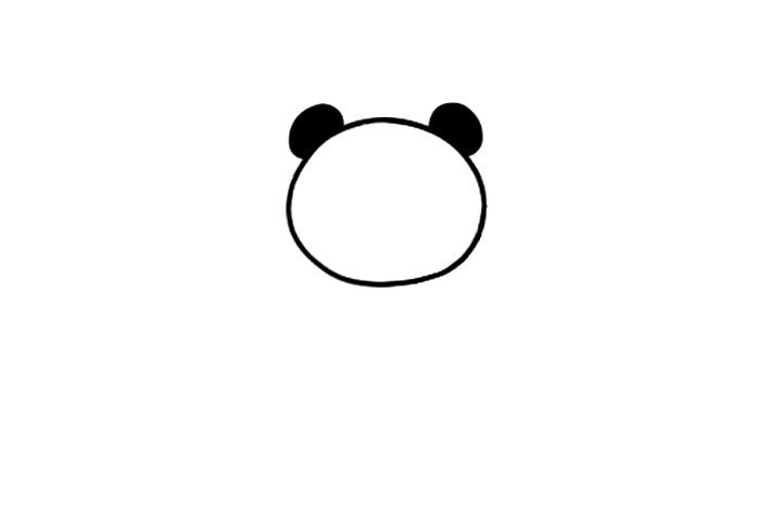 卡通可爱大熊猫怎么画-图2