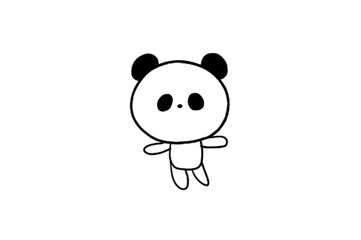 卡通可爱大熊猫怎么画-图5