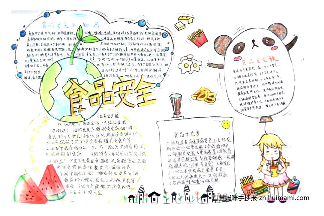 关于食品安全的手抄报绘画（4张）-图3