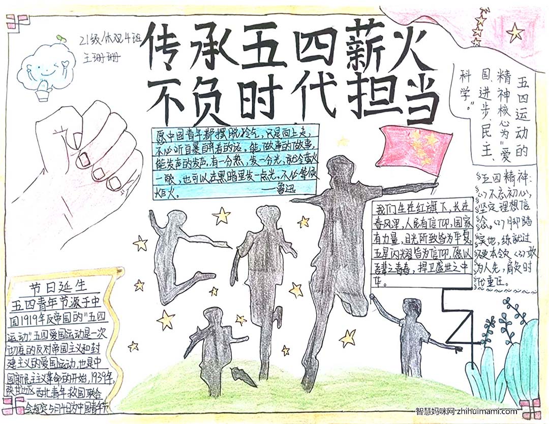2022最新出炉五四青年节主题手抄报9张-图4