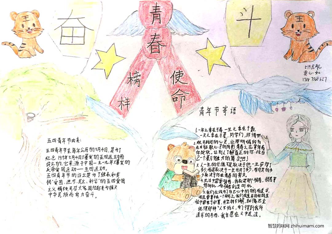 2022最新出炉五四青年节主题手抄报9张-图6