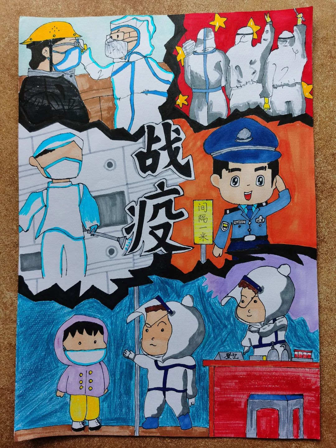 12张漂亮的抗疫主题绘画 期待花开-图5