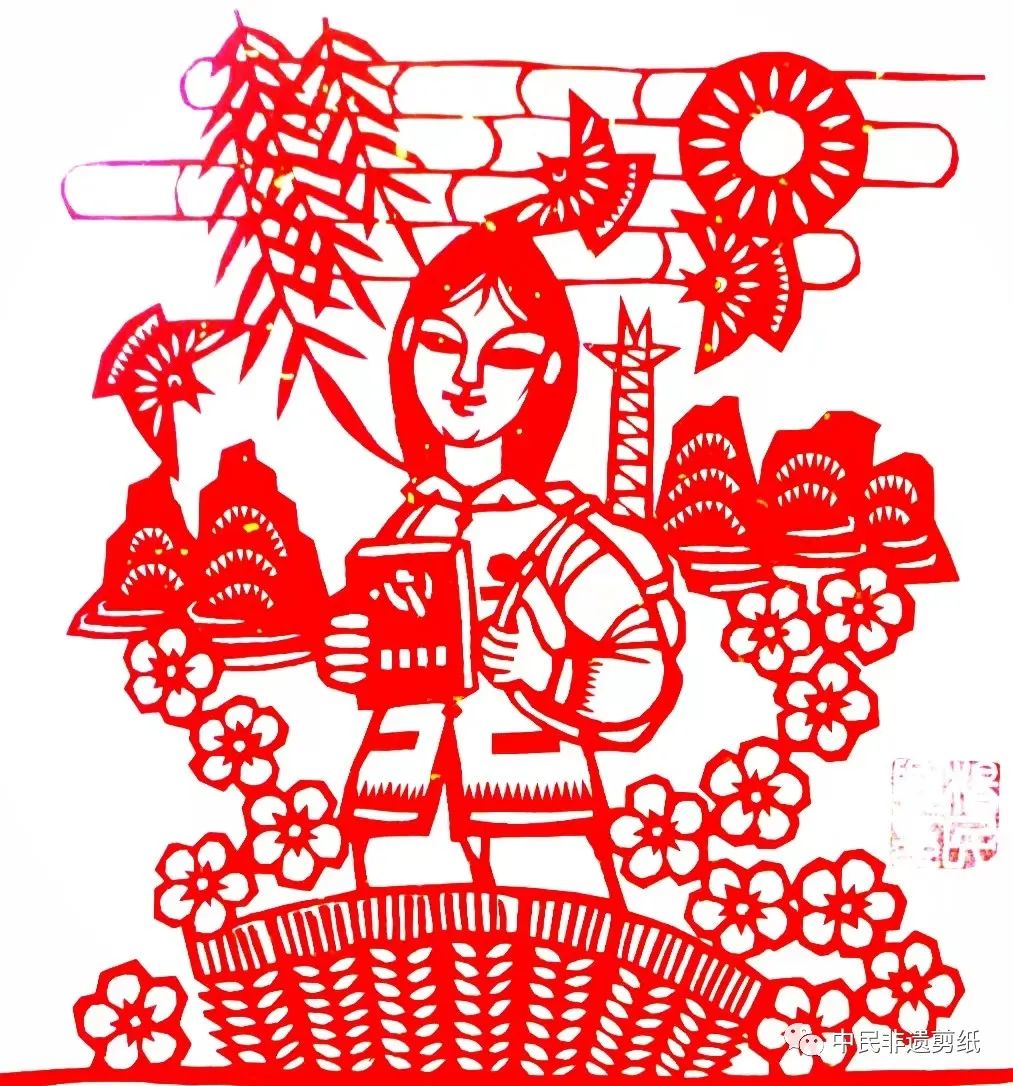 五四青年节主题剪纸作品-图5