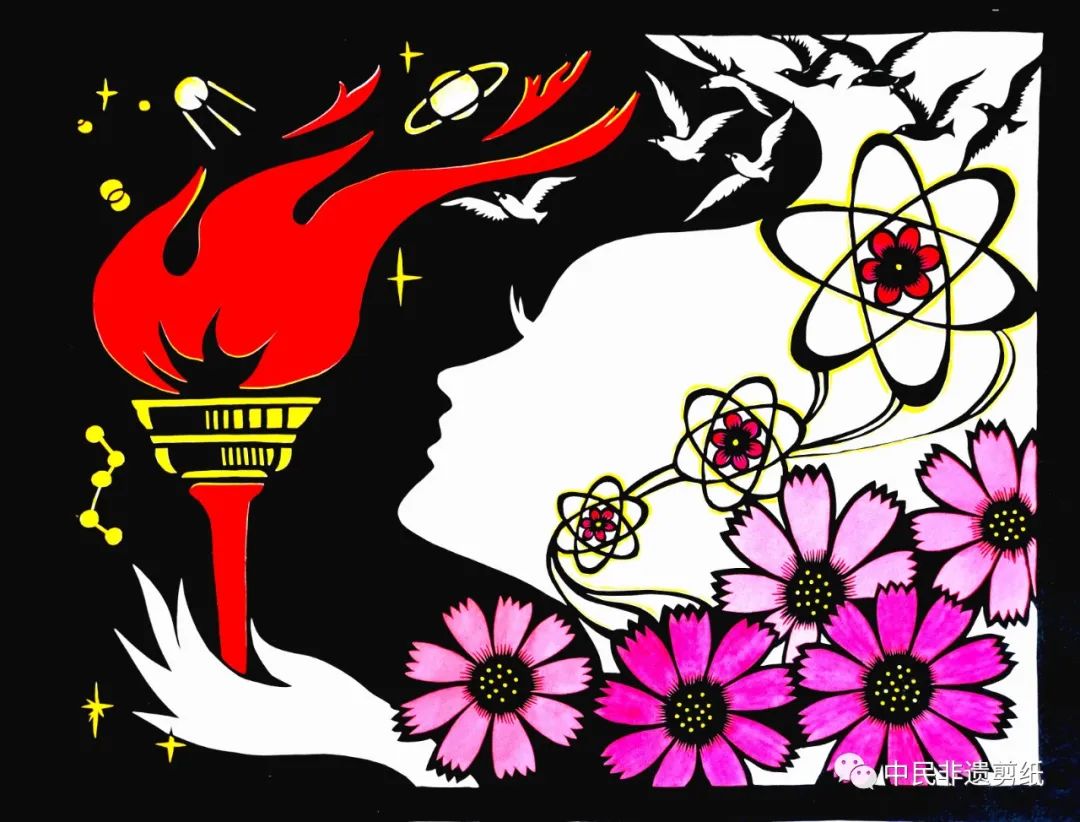 五四青年节主题剪纸作品-图12