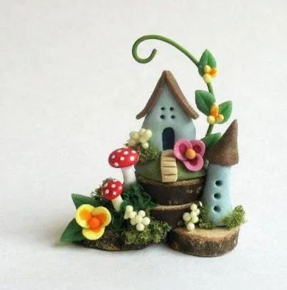 一组精美小屋超轻黏土精美作品-图4