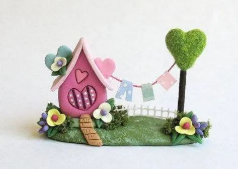 一组精美小屋超轻黏土精美作品-图8