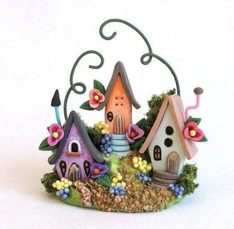 一组精美小屋超轻黏土精美作品-图9