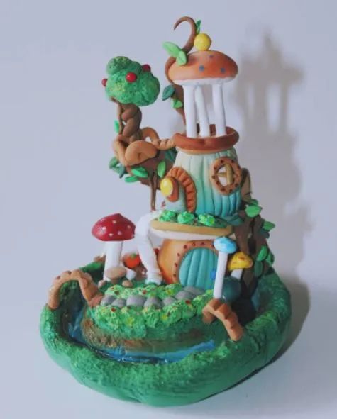 一组精美小屋超轻黏土精美作品-图18