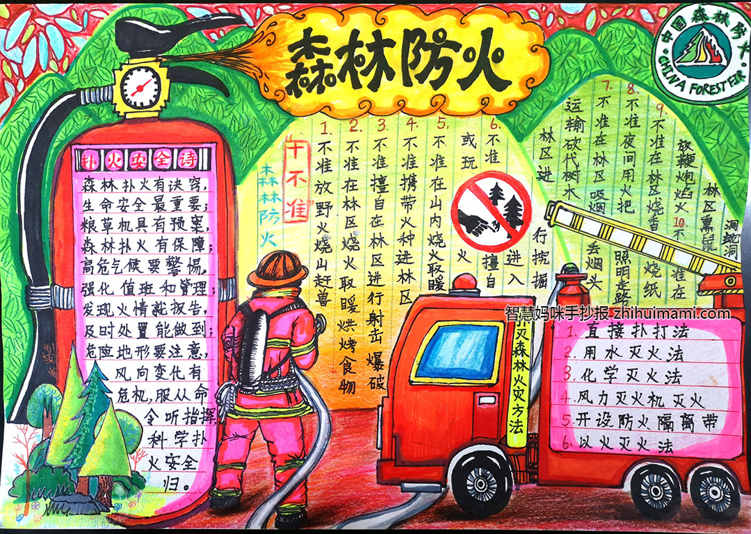 步骤6：《森林防火我知道》森林草原是宝贵的自然资源，它不仅能够为我们生产、生活的需要提供大量的物质财富，而且还能涵养水源，保持水土，调节气候，美化环境等重要的作用，所以，爱护森林草原，人人有责