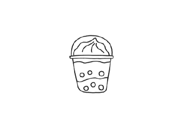 香芋雪顶简笔画画法步骤-图4