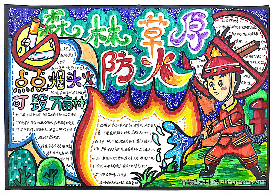 步骤5：在破坏森林草原的各种因素中，火灾最为严重。它能在很短的时间内烧毁大面积的森林或者草原，破坏陆地生态系统，产生的巨大烟尘，会严重污染大气环境，直接威胁人类生存条件。灭火减灾也会造成巨大困难。我呼吁所有人，请你一定做到：进入森草原林“五不准”。