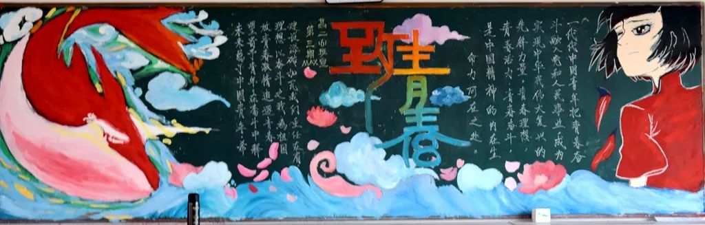 “十八而志，奋斗青春”主题黑板报-图3