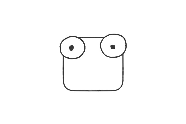 可爱方块小动物之超简单青蛙怎么画-图2