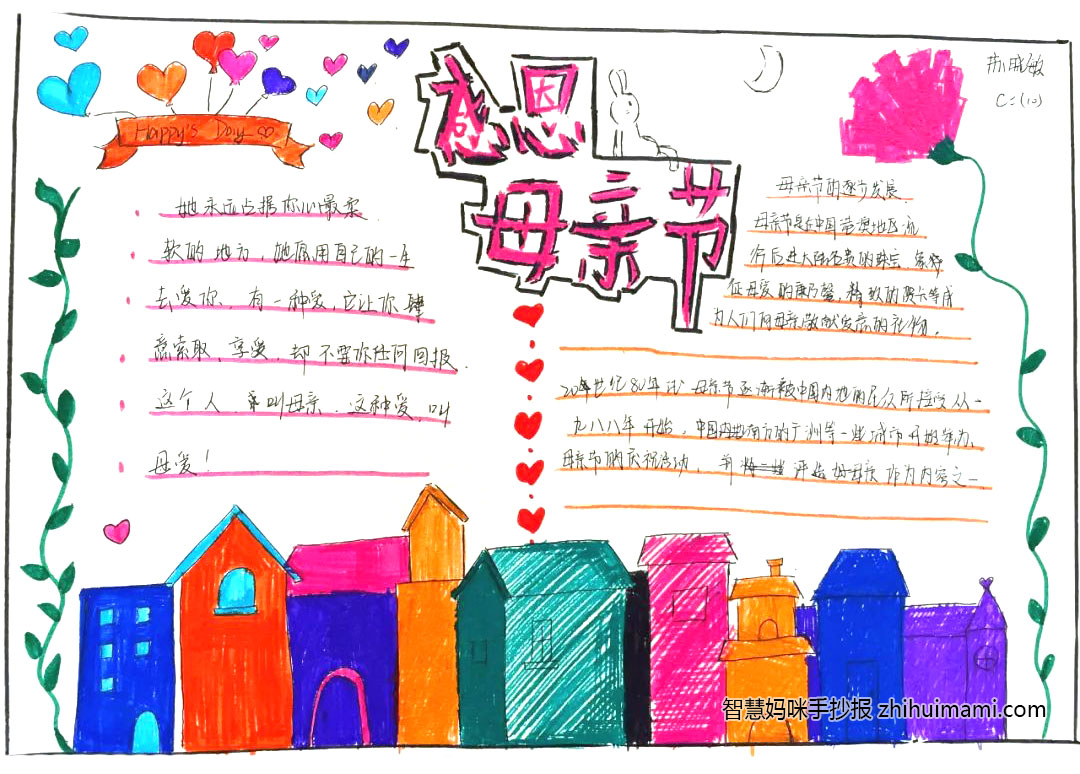 5张关于感恩母亲的手抄报一等奖-图4
