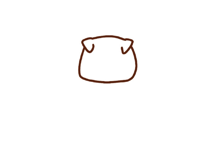 帅气的小猪先生简笔画画法步骤-图2