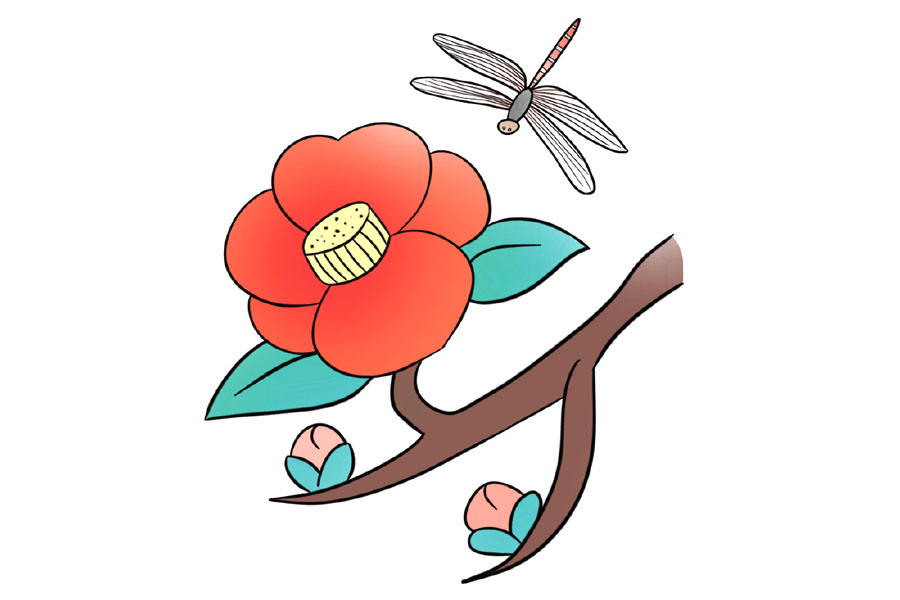 一步一步学画漂亮的桃花