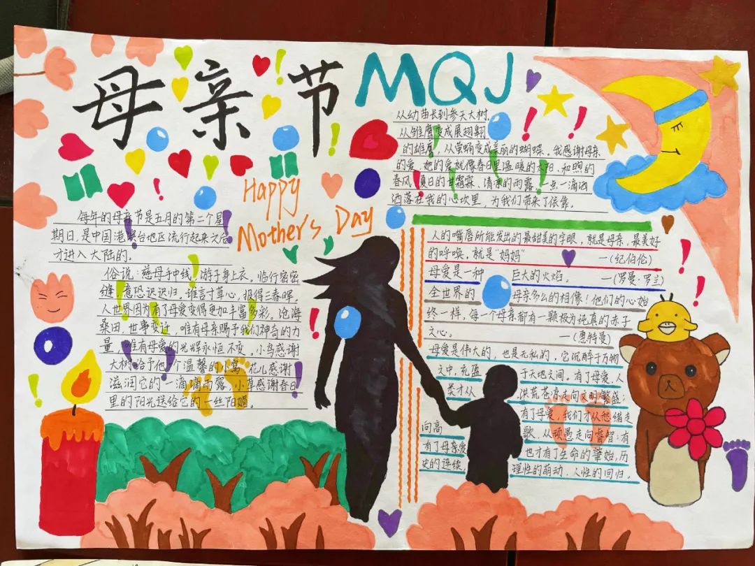 怎么画关于母亲节的手抄报-图3