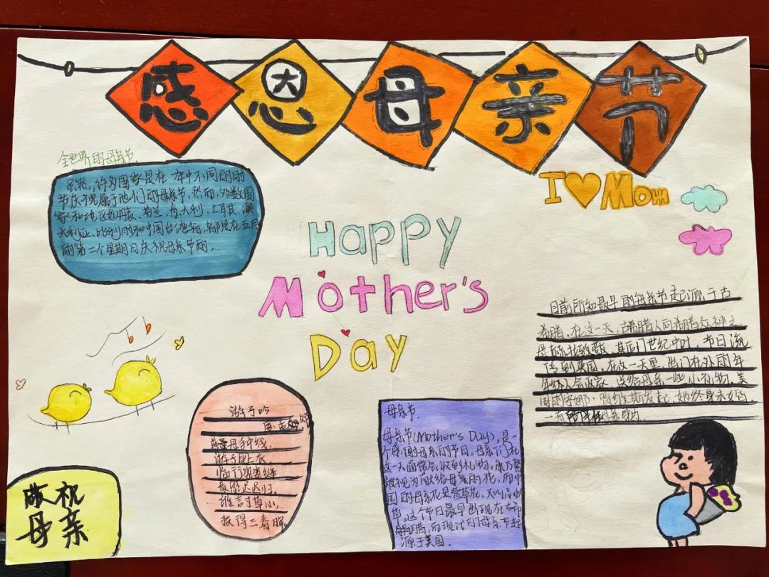 怎么画关于母亲节的手抄报-图4