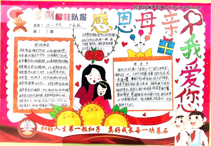 2022年母亲节手抄报绘画一等奖（6张）-图5