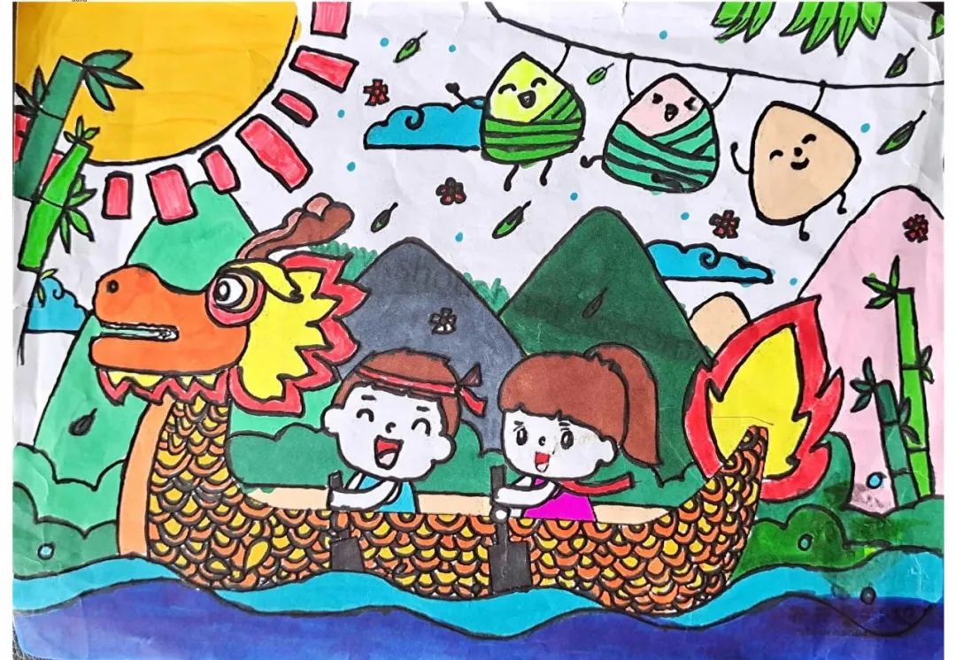 7张漂亮的端午节儿童画-图3