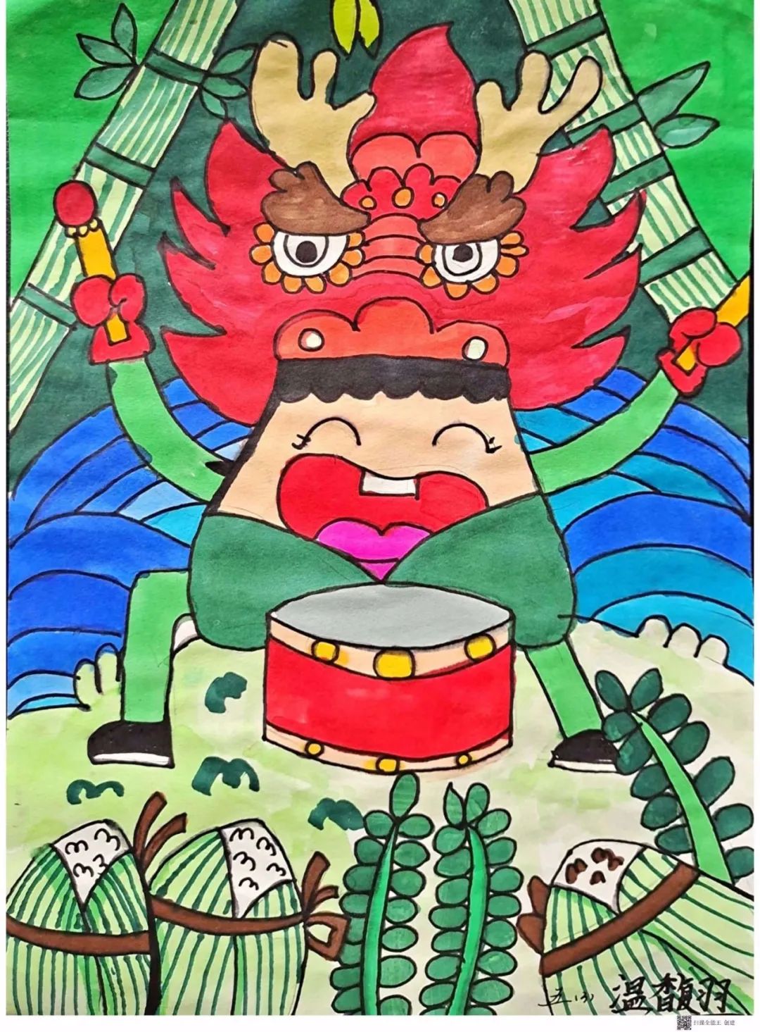 小学生端午主题儿童画-图4