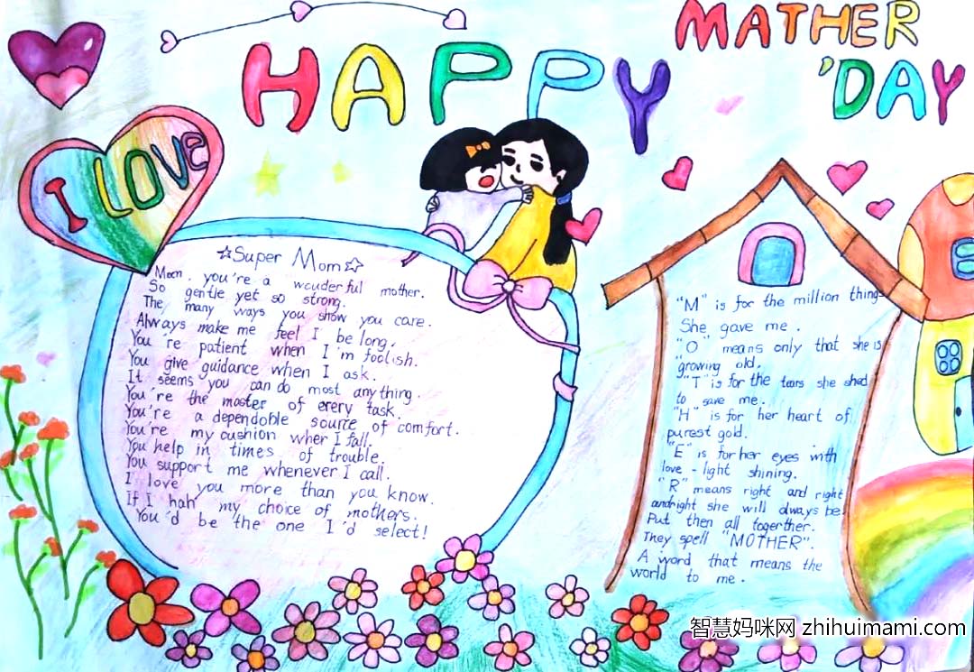 寸草春晖 “感恩母亲节”英语手抄报（15张）-图5