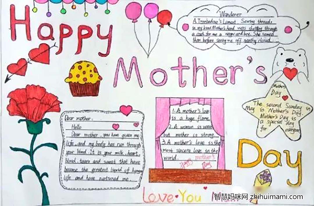寸草春晖 “感恩母亲节”英语手抄报（15张）-图9