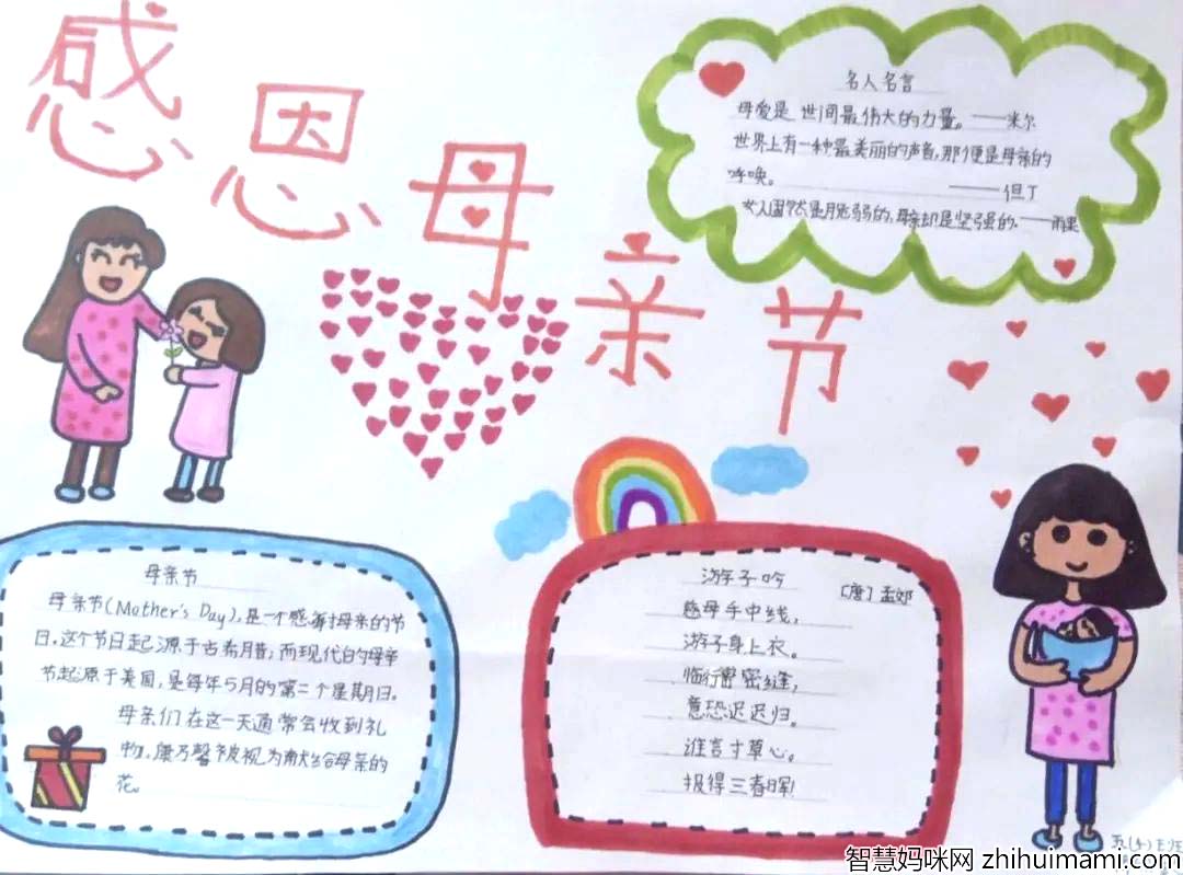 浓情五月天，“感恩母亲节”手抄报精选作品（15张）-图3